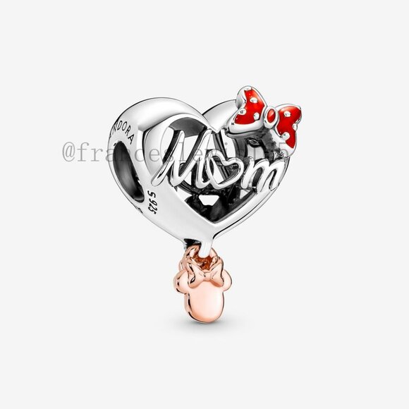 Pandora Minnie Mouse Mom Heart Charm - Picture 1 of 5
